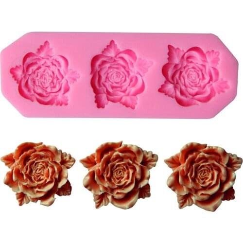 Flower Silicone Soap Mold 3D Rose DIY Handmade Fondant Silicon Mold Cake Decorating Tools Baking Chocolate Mold Baking