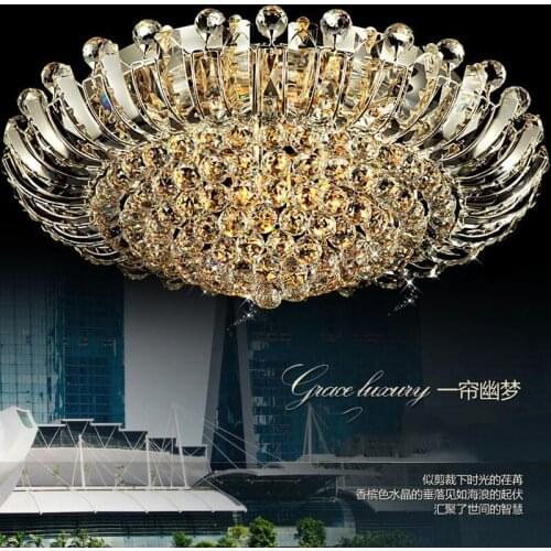 Modern Crystal Light Circular With Led Chips Romantic Sweet Luxury Simple Living Room Fashion Lamps DHL Free