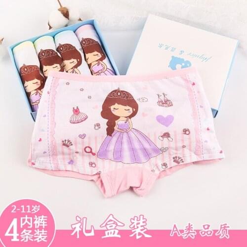 Finil girl boxer shorts female baby shorts 3-5-7-9 years old small girls underwear childrens boxer pants cotton