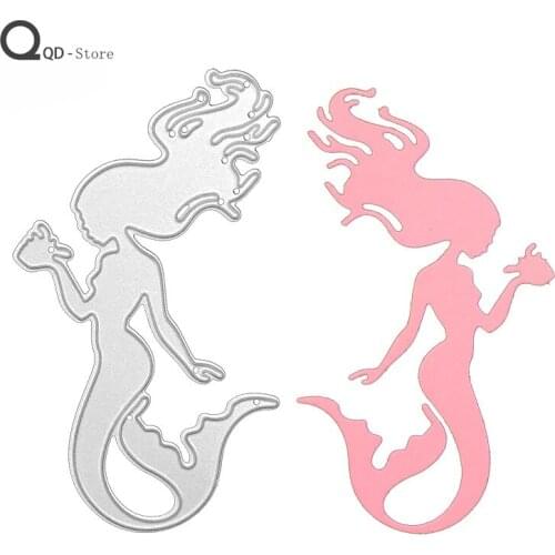 Scrapbooking Cutting Dies DIY Cutting Carbon Steel Puzzle Embossing Template Mermaid Metal Cutting Dies New Dies for 2021