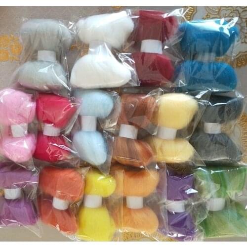 WFPFBEC felt 160g 10g/color 16colors wool for needle kit doll merino wool roving sheep wool fiber diy crafa