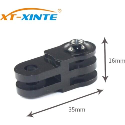 XT-XINTE CNC Extension Connector for 3-way Pivot Arm for Gopro Hero 6 5 4 /SJ4000 Xiaoyi Action Camera Tripod Mount Adapter