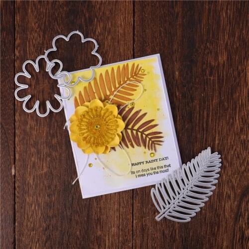 YaMinSanNiO 5Pcs Flower Leaf Dies Metal Cutting Dies Decoration Scrapbook Paper Craft Knife Mould Blade Punch Stencils New 2020