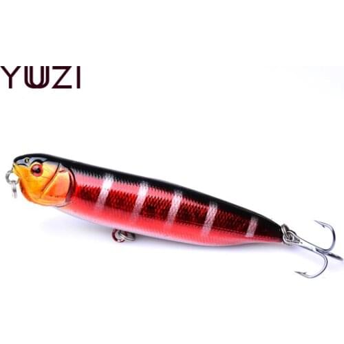 YUZI 1pcs/lot Topwater Pencil Lure Fishing Bait 90mm 11.76g Artificial Minnow Hard Lures Baits Floating Surface Fishing Tackle