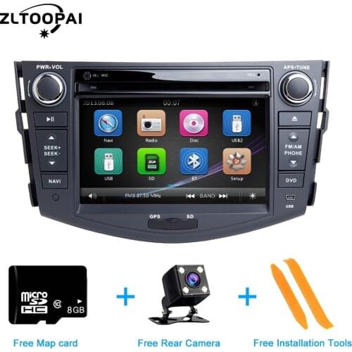 ZLTOOPAI Car Multimedia Player 2 Din Car DVD Player For Toyota RAV4 2006-2012 Auto Radio GPS Stereo DVD Player USB Bluetooth