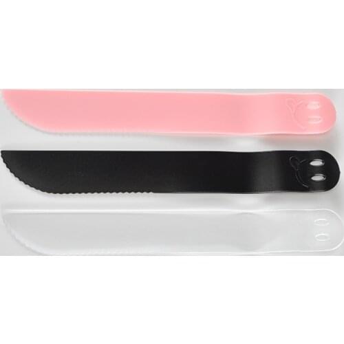 100 transparent disposable smiley knife family dining plastic food cake fruit knife