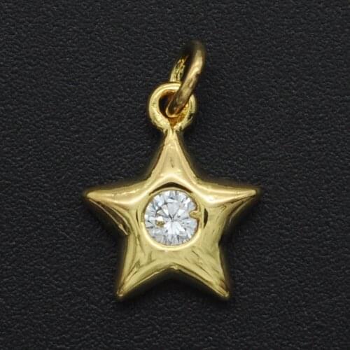 13x9mm 100% CZ Zircon DIY Jewelry Star Charm Pendant Wholesale Jewellery Accessories Fashion Jewellery Pendants