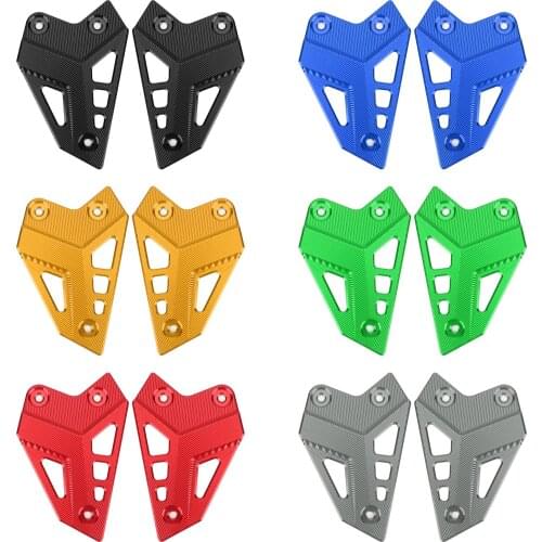 Areyourshop Fit for Kawasaki Z900 ZR900 2017 2018 2019 2020 CNC Aluminum Heel Guards Rearset Plates Motorcycle Accessories