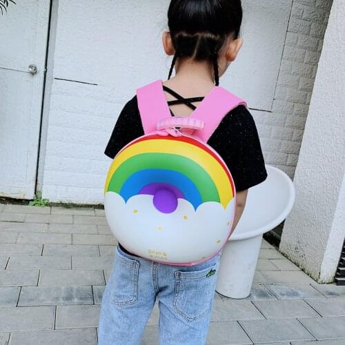 Hot sale Lovely Donut Rainbow Backpack Kids Kindergarten School Book Bags Casual Bagpack Children Boys Girls Birthday Gifts#38