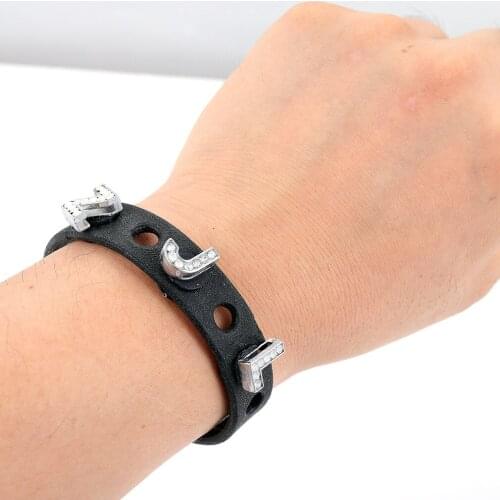 DIY Golden Letter Alloy Diamond Shoe Buckle Garden Shoes Dongdong Shoes Flower Accessories Wholesale Gift No Including Slippers