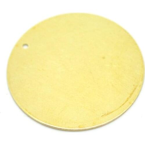 DoreenBeads 30PCs Brass Blank Stamping Tags Round for Necklaces,Earrings,Bracelets etc.28mm(1-1/8")