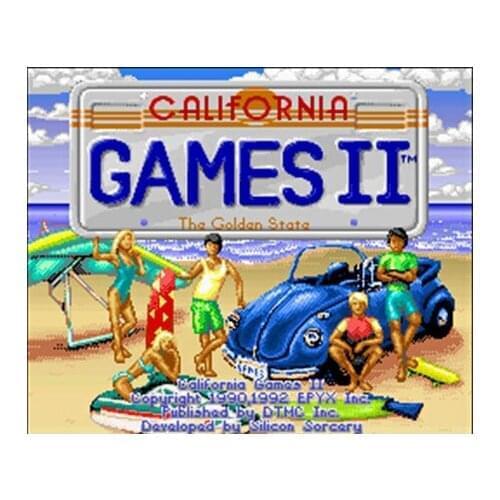 California Games II USA Version 16 bit Big Gray Game Card For NTSC Game Player