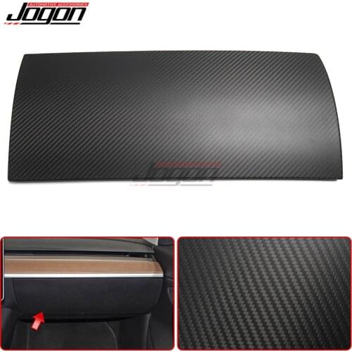 LHD Real Carbon Fiber For Tesla Model 3 2017-2021+ Model Y 2020+ Car Interior Passenger Side Console Glove Box Panel Cover Trim