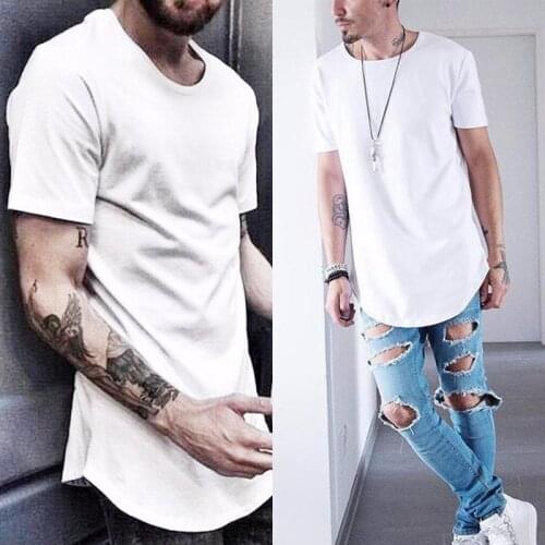 Fashion Men Slim Casual Short Sleeve Loose Solid Color Shirt T-Shirt Tee Tops White Solid T Shirt Men Causal O-neck Basic 2021