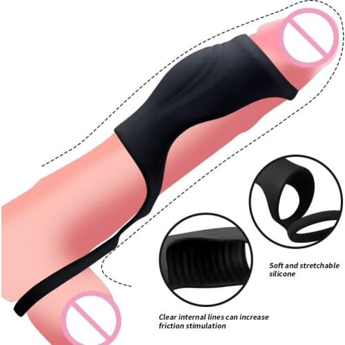 Mens Lock Ring Penile Ring Delayed Ring Silicone penile condom mens sex toys