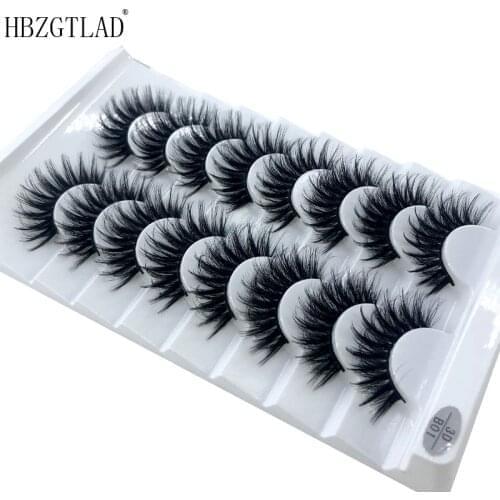 HBZGTLAD Makeup Mink Eyelashes 100% Cruelty free Handmade 3D Mink Lashes Full Strip Lashes Soft False Eyelashes Makeup Lashes