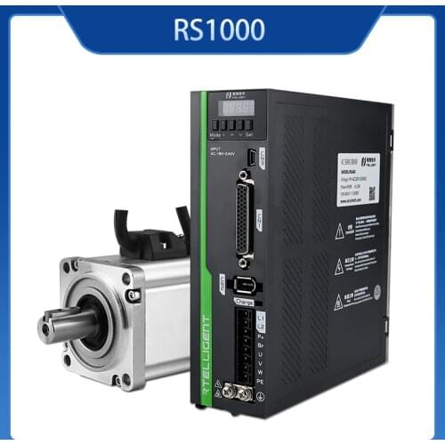 NEW Rtelligent 200W 400W 750W 1000W 17Bit Magnetic 23Bit Optical Encoder 3000rpm AC Servo Motor With Driver 5 pairs of poles