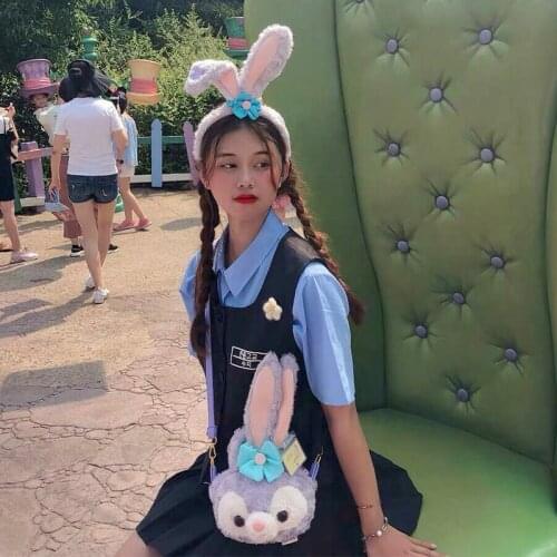 Disney Plush Diagonal Cross Bag Youth Fashion Casual Version Ladies Large Capacity Shoulder Bag Cartoon Women Cute Bags