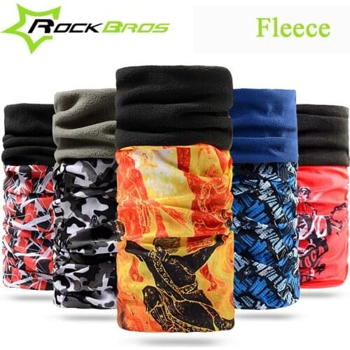 RockBros Winter Fleece Thermal Bandana Multi-function Magic Headband Neck Warmer Mask Scarf Bicycle Bike Cycling Bandanas Cap