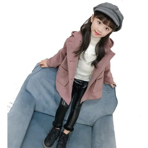 Girl Wool Coat Baby Jackets Girls Blends Winter Jackets for Girls Outwear Toddler Fur Coats Thick Girl Snowsuit Children Clothes