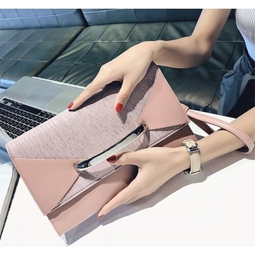Women Faux Leather Flap Envelope Shoulder Bag Office Lady Wristlet Clutch Crossbody Handbag Evening Slim Purse Wallet
