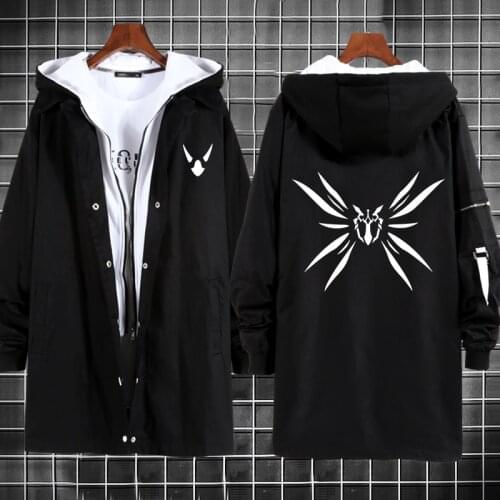 Honkai Impact 3 3rd black white Overcoat anime Long Trench Coat Yae Sakura Cosplay Jacket Long Solid Windbreak Coat