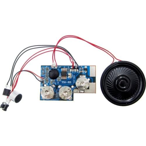 1SET YSJ-R3 20s 20secs Voice Recorder Chip Sound Recording Module Talking Music Audio Recordable greeting card with battery kit
