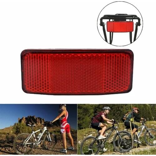 1pc Bicycle Bike Safety Caution Reflector Disc Rear Pannier Rack Warning Light 2Hole Highly Reflect Lights Safe Riding Parts