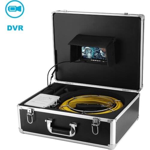 20M Cable 7'' TFT LCD Sewer Pipe Inspection Camera Color Borescope Endoscope Tube Snake Camera With DVR