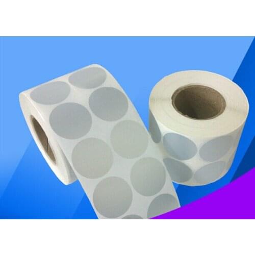 2000pcs 30mm round clean blank matte silver PET stickers in roll for self-printing