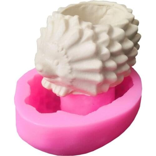 3D Hedgehog Flowerpot Silicone Mold Epoxy Resin DIY Decoration Making Soap Melt Resin Polymer Clay Home Decoration