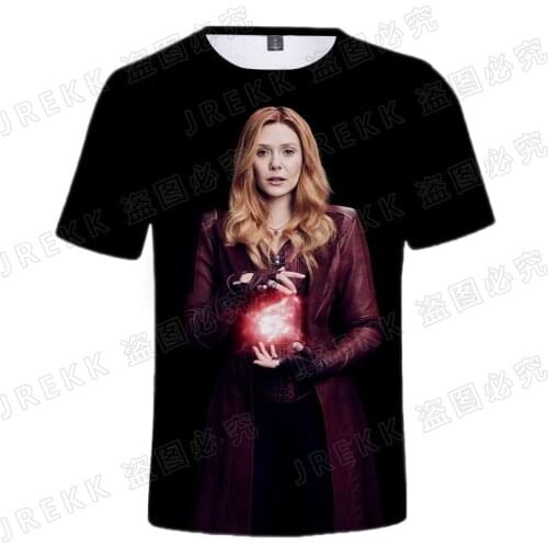 Marvel Wanda Django Maximoff 3D T-shirt Men Women Children Cool Tee Tops Cool Super Hero Printed Boy girl Kids T Shirts