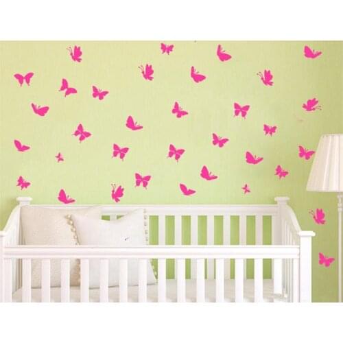 70pcs Butterfly Personalized DIY Vinyl Butterflies Decoration Wall Art Nursery Girl Wall Sticker Wall Stickers for Kids Room 491
