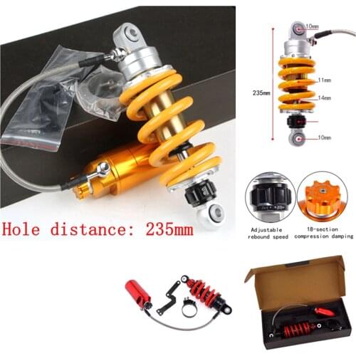 235mm Motorcycle absorber nitrogen double damping adjustable shock absorber For Yamaha Honda Kawasaki msx125/sf z125 CF250NK