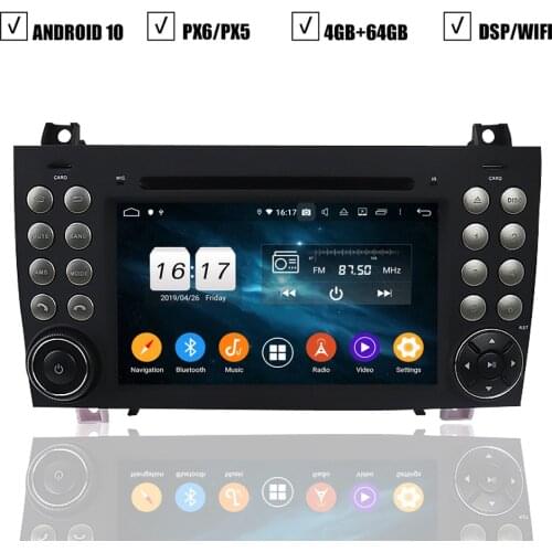 7'' Car Android 10 DVD GPS DSP Player for Mercedes Benz SLK R171 W171 SLK200 SLK280 SLK350 Multimedia Radio Navigation BT 4+64GB