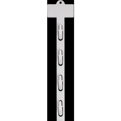 White 12 Hooks Pvc Plastic Snack Packing Pocket Hanger Shelf Mount Merchant Organizer Hanging Clip Strip