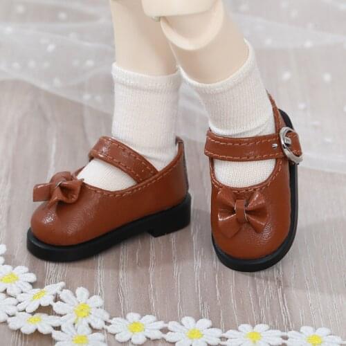 Free Shipping BJD Shoes 1 pair 4.7cm Fashion Mini Toy Lace bow Shoes 1/6 Doll for Linachuochuo SM Napi Doll Accessories