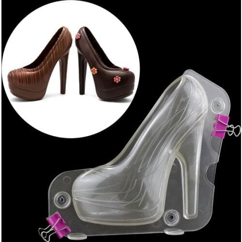 Big Size 3D High heels shoe chocolate mold confectionery tools baking chocolate candy mold cake polycarbonate chocolate mould