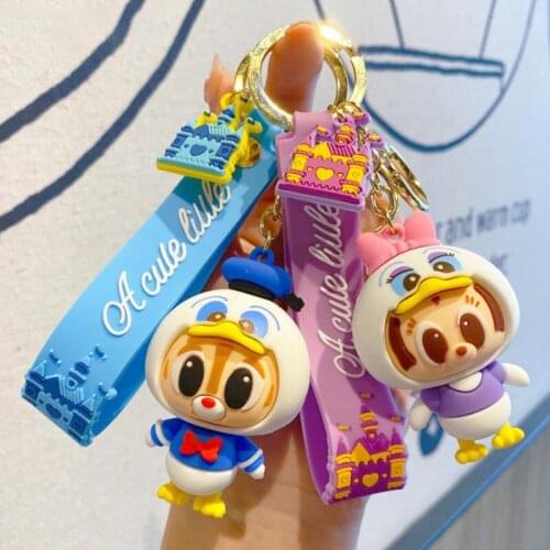 Disney Cartoon Couple Keychain Mickey Minnie Personalized Bag Pendant Childrens Gift