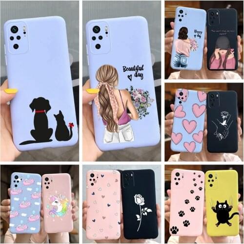 For Xiaomi Redmi Note 10 Case Note 10 Pro Note 10s Note10 pro Max Back Cover Matte Candy Sort Silicone Bumper For Redmi note10