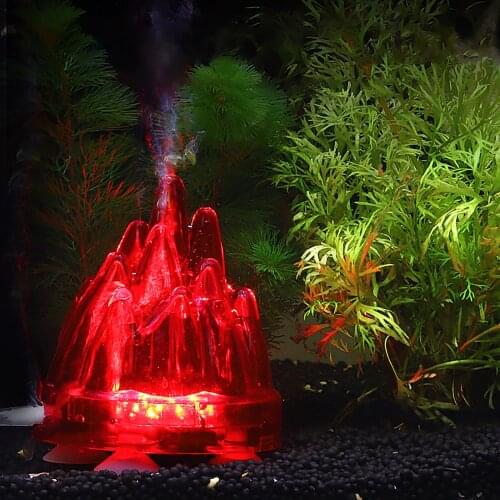 Decoration Aquarium LED Fish Tank Light Volcano Aquatic Plant Growth Colorful Aquarium Lamp home fish tank Decorations