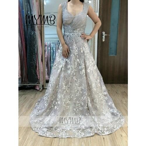 MYMB Brand Sparkle Couture Evening Dress Long Luxury 2021 A Line Puffy Skirt Party Wear Dress MY31114