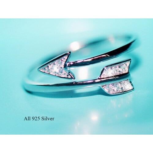 Summer Vintage Crystal Arrow Rings For Women Boho Geometric Female Finger Rings Party Bohemian Jewelry Korean Gift