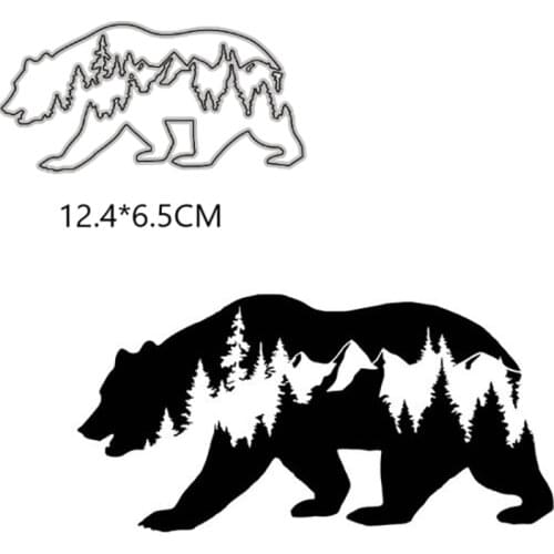 Black Bear Metal Cutting Dies New 2021 DIY crapbooking Paper Making Craft die Frame Die Embossing Cutting Dies