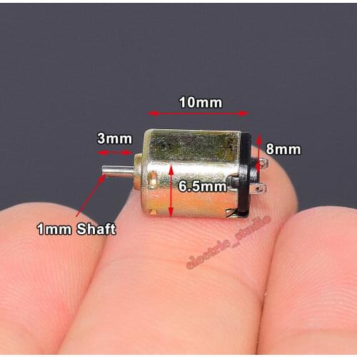 8mm*10mm Micro Tiny K10 DC Motor 1.5V-3V 32000RPM High Speed DIY Solar Power Toy Model/Aircraft