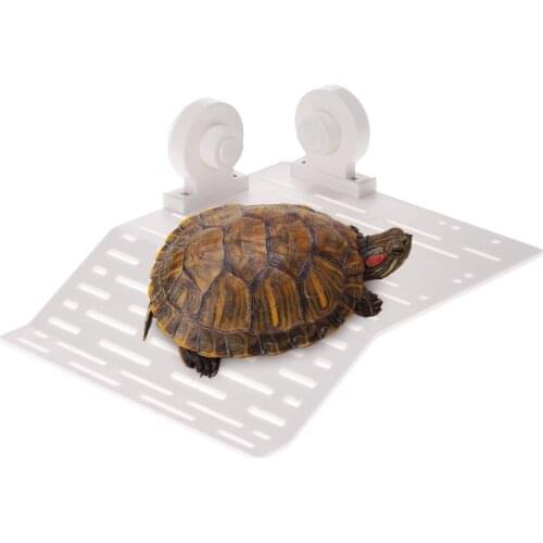 Powerful Suction Cup Type Turtle Basking Platform Aquarium Tank Floating Amphibian Turtle Pier Topper Basking Island Terrace