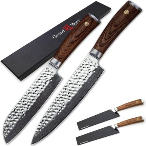Chef Knife Set vg10 Japanese Damascus Kitchen Knives Chef Santoku Professional Knives Stainless Steel Japanese Kitchen Tools NEW