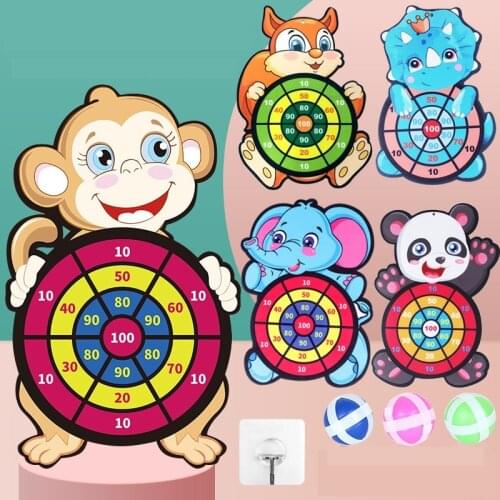 Kids Target Sticky Ball Dartboard Creative Throw Party Outdoor Sports Indoor Cloth Toys Educational Board Games For Children