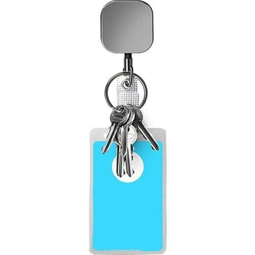 Brand New 1 Pcs Fashion Square Metal Retractable Nurse Badge Reel Clip Badge Holder Students Doctor ID Card Holder
