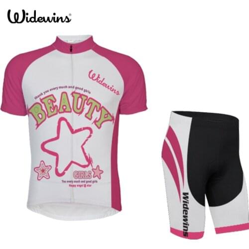 Wear better girls Quality Short Sleeve jersey and bib short Bicycle bib Set Ropa Maillot Cycling jersey Wear Road MTB5465